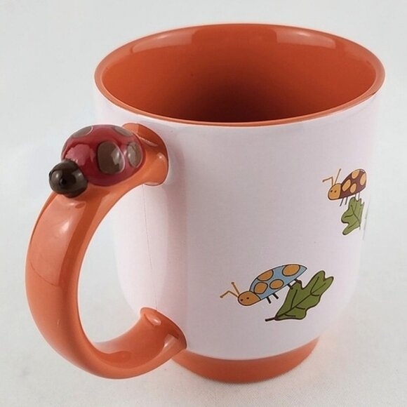 Disney Tigger Winnie The Pooh Mug Orange White 3D Scupted Lady Bug 🐞 - Picture 4 of 11